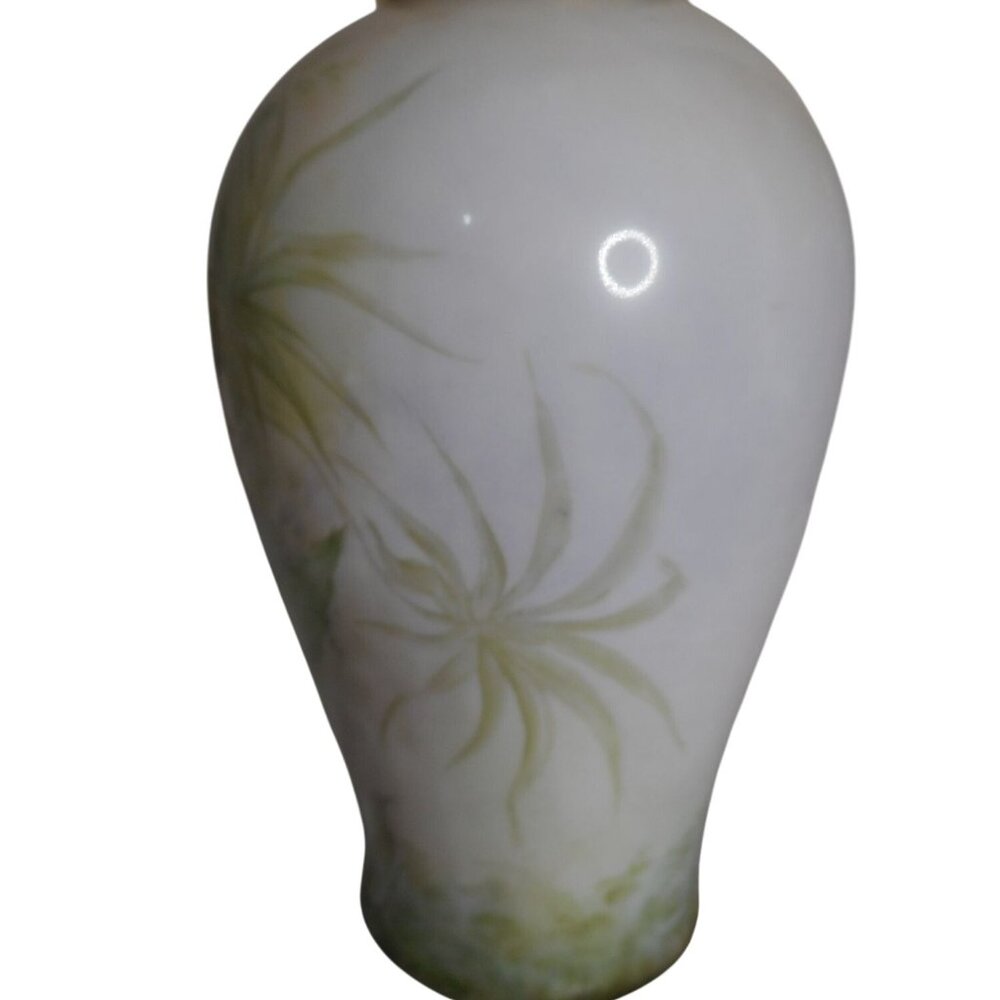 Vintage c 1930 Epiag Czechoslovakian Porcelain Floral Orchid vase pastels - Picture 5 of 10